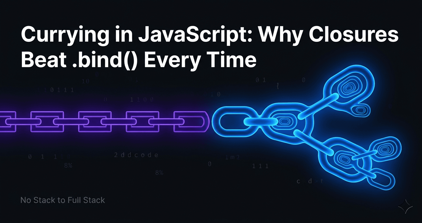 Currying in JavaScript: Why Closures Beat `.bind()` Every Time